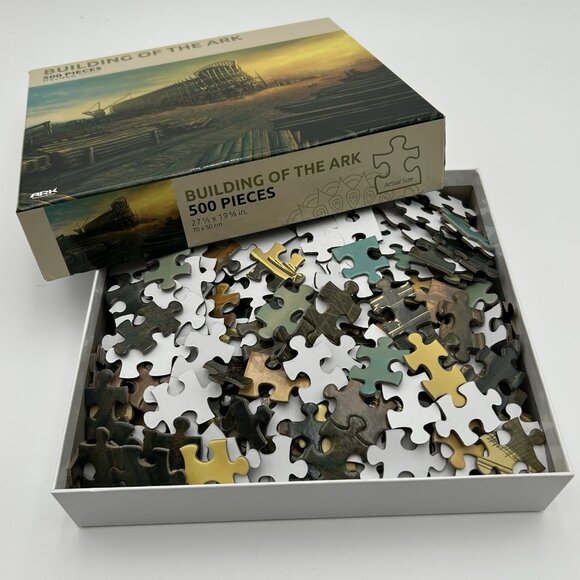 Building of the Ark 500 Pc Puzzle Noahs Ark Encounter Museum Kentucky Complete - Picture 7 of 8